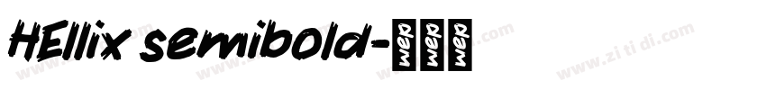 HEllix semibold字体转换